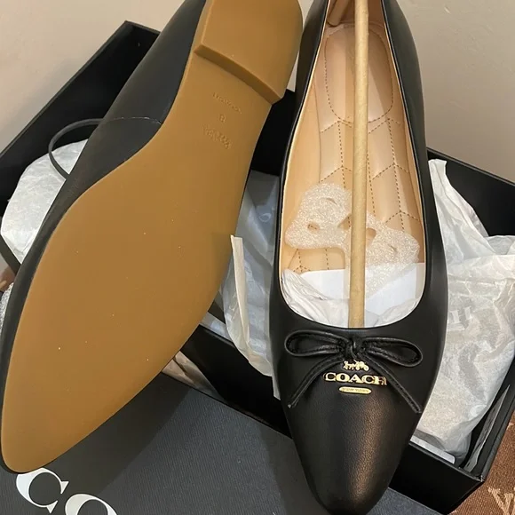 Brandnew Coach Annbel Leather Ballet Shoes - Picture 3 of 4
